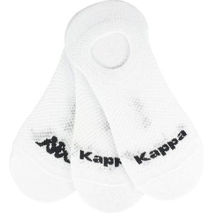Kappa - Voetteksten Dames en Heren - Maat 36 - 41 cm - 3 paar - Sokken - Onzichtbare - Sneaker sokken - Wit