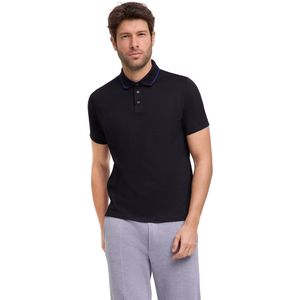 FALKE Basic Apparel Ultralight zacht huidvriendelijk katoen functioneel polo shirt heren zwart - maat S