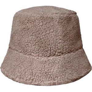 Bucket Hat Teddy - Bucket Hat Dames - bucket hat heren - bucket hoed - Hoed - Emmer muts - Emmerhoed - Beige - Vissershoedje - Polyester - Cotton - 59cm - Yehwang