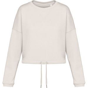Native Spirit Ecologische cropped damessweater met ronde hals NS429 - Ivory - XL