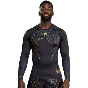 Venum Serpenti Rashguards L/S Zwart Zilver Goud - S