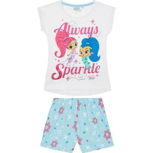 Shimmer-and-Shine Pyjama met korte mouw - wit - Maat 98