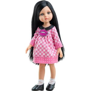 Paola Reina Pop Amigas Carina roze/geruit (32cm)