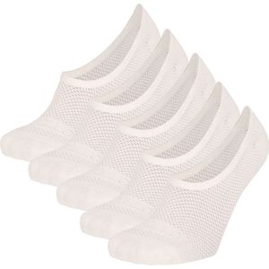 Apollo - Sportsokken Dames Kort Microvezel 5-pack - Wit - One Size