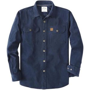 Corduroy Overhemd voor Mannen - Casual Lange Mouw Vintage Regular Fit