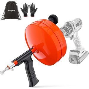 Meisterfaktur - Pijpreinigingsspiraal - 10 Meter - Met Booropzetstuk - Milieuvriendelijke Reiniging van Buizen