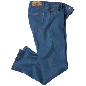 ATLAS FOR MEN - Blauwe regular stretchspijkerbroek - Heren - Verkrijgbaar in grote maten - W30
