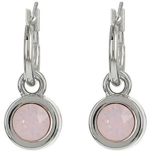 Biba Hang Oorbellen met Swarovski Steentje Rose W. Opal