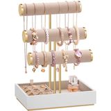 Sieradenhouder - 3 Armbandhouders & Uitneembare Ringhouder