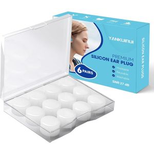 Siliconen Oordopjes voor Ruisonderdrukking en Slaap - Herbruikbare Waterdichte Oordopjes voor Comfort tijdens Reizen en Studeren