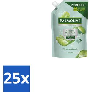 Palmolive – Handzeep Navulling – Hygiene Plus Sensitive Antibacterieel – 500 ml - Bulkverpakking - 25 stuks