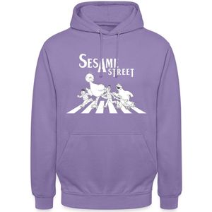 Sesamstraat Ontwerp Klassiekers Op Het Zebrapad Hoodie Unisex