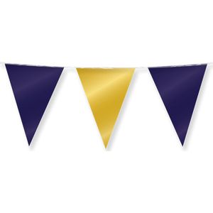 Party Flags foil - Dark blue and gold