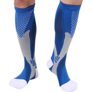 Sport compressiekousen (blauw)
