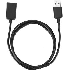 Horlogelader armband draagbare USB-oplaadkabel zwart 1m lengte .