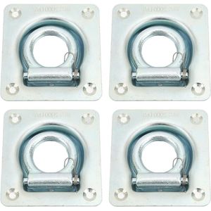 Trailer Rope Ring Tie Down Anker - 4in Verzonken Pan D Ring - 2000 Lbs. Breuksterkte