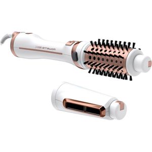 Föhnborstel Ultimate Care draaiende borstel - Gezondheid van het haar - Glansbooster - Volumemaker - Wit en koper