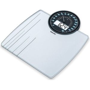 Glazen Personenweegschaal met Analoge en Digitale Displays en Herinneringsfunctie
