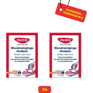HeltiQ Wondreiniging Doekjes - 2x 10 stuks voordeelverpakking