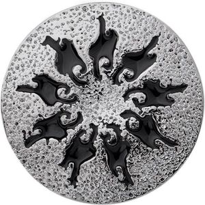 Quiges - Dames Click Button Drukknoop 18mm Ornament - EBCM309