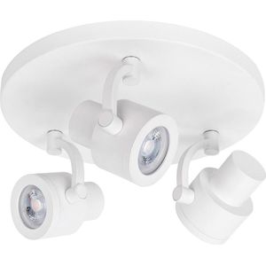 Witte plafondlamp Alto | 3 spots | wit | metaal | Ø 25 cm | hal / woonkamer / slaapkamer lamp | modern / stoer design