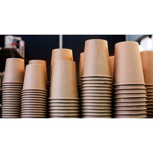 Koffiebekers - Bruin - 240 ml - 100 stuks - Karton