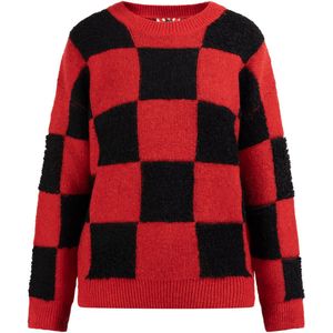 myMo - ROCKS - Trui - Rood / Zwart - Normale Pasvorm - Lange Mouw