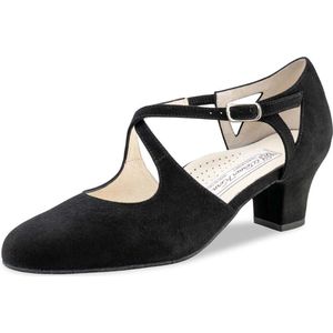Werner Kern Gala-45 Dansschoenen Dames - Brede pasvorm comfort - Zwart suède - 4,5cm hak - Dichte neus - Ballroom schoenen - Werner Kern - Zwart - 39 1/3
