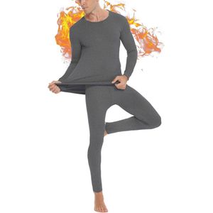 Heren Ultra Zachte Thermische Onderkleding Set - Lichtgewicht Fleece Gevoerd