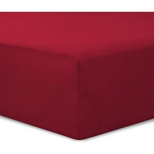 Vision - Hoeslaken 90x200cm - Verpakt per 2 - Rood - 100% katoen