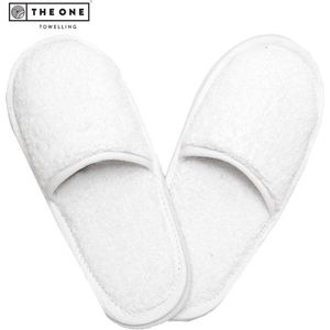 The One Towelling Pantoffels - 42/44 - Badstofslippers - 400 gr/m² - 100% Gekamd katoen -Wit