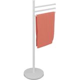 Handdoekrek - RVS - Staand - 3 Draaibare Stangen - 85,5 x 42 x 22 cm - Wit