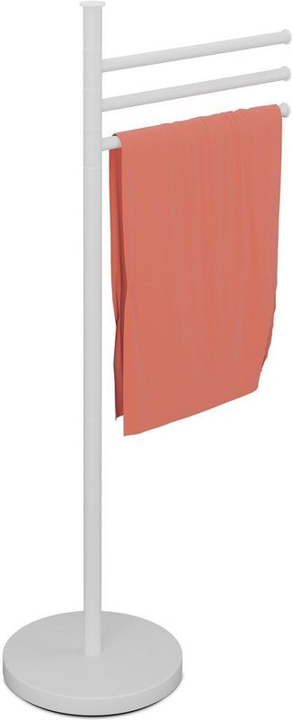 Handdoekrek - RVS - Staand - 3 Draaibare Stangen - 85,5 x 42 x 22 cm - Wit