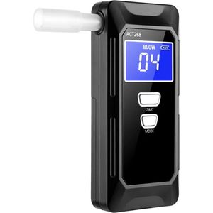 Digitale Alcoholtester - Blaastest Alcohol Meter - Ademtest om je Alcoholpromillage mee te Testen - Met Extra Mondstukjes - zeer eenvoudig in gebruik - weergave in promille