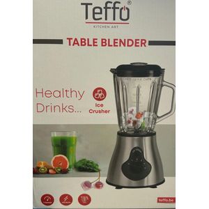 Teffo Blender met Ice Crush en Pulse - 4 Cups - 5 Speeds - 400W - 1,5 L