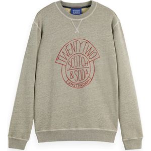 Scotch & Soda - Denim Washed Artwork - Sweatshirt - Blauw - Katoen