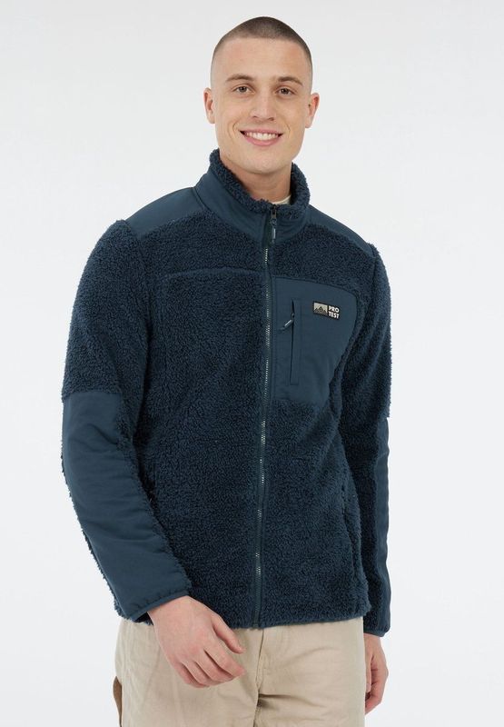 Protest Prtbleaker - Fleece vest Heren - Outdoor - High-pile fleece - Ritssluiting – Twilight Navy