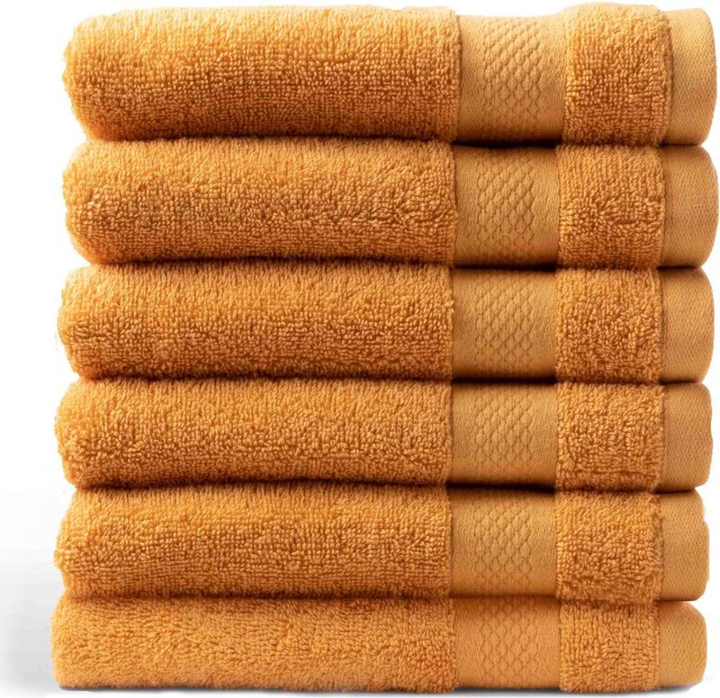 Handdoek Hotel Collectie - 6 stuks - 50x100 - oker geel
