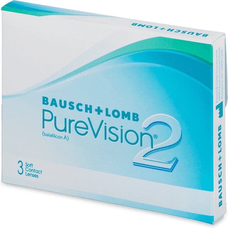 Bausch and Lomb - PureVision 2 - Dag- en Nachtlenzen - Silicone Hydrogel - 3 Lenzen