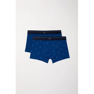 Woody duopack boxershort heren - blauw/zeilbootjes - 241-12-QLM-Z/073 - maat S