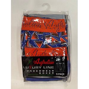 2 stuks Australian Boxershort - Oranje-Blauw - M