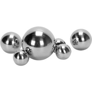 Boraboi® Elegante Decoratieve Tuin- en Vijverballen van Hoogwaardig Roestvrij Staal, Set van 6 Stuks in Verschillende Maten
