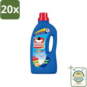 20 x Omino Bianco - Color+ - Wasmiddel - Tot 72h Parfum - Gekleurde Was - 37 Wasbeurten - Grootverpakking - Kleurbehoud - Wasmiddel - Frisheid - Wasbeurten - Kleurverlies