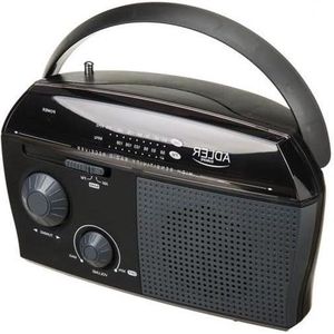 Draagbare radio - uitstekend geluid - veelzijdig gebruik - 1 stuk - zwart