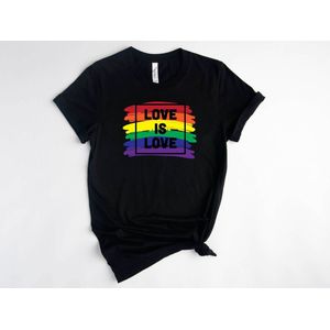 Lykke LGBTQ Unisex T-Shirt| Love is Love T-shirt| Pride | Rainbow | Maat S