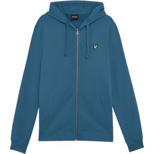Lyle & Scott Loopback Katoenen Volledige Rits Hoodie - Blauw