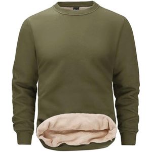 Heren Warme Gevoerde Sweatshirt Fleece Lange Mouwen