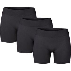 3-Pack Dames Onderbroek - Fietsbroekje - Naadloos - Korte Pijpjes - Zwart - Maat S/M