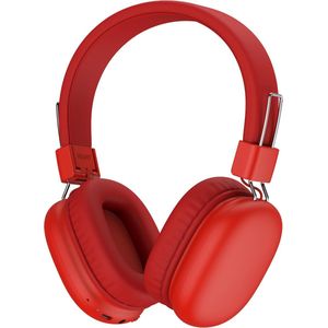 StayPowered Kinderkoptelefoon - Veilig Luisteren en Comfort voor Elk Moment - Instelbaar Volume - 50 Uur Batterij - Bluetooth 5.4 - Ingebouwde Microfoon - Opvouwbaar en Licht - Rood - Levering Sneller dan Aangegeven!