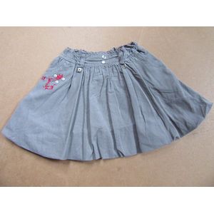 Dirkje - Rok - Grijst - Ribfluweel - 6 jaar  116